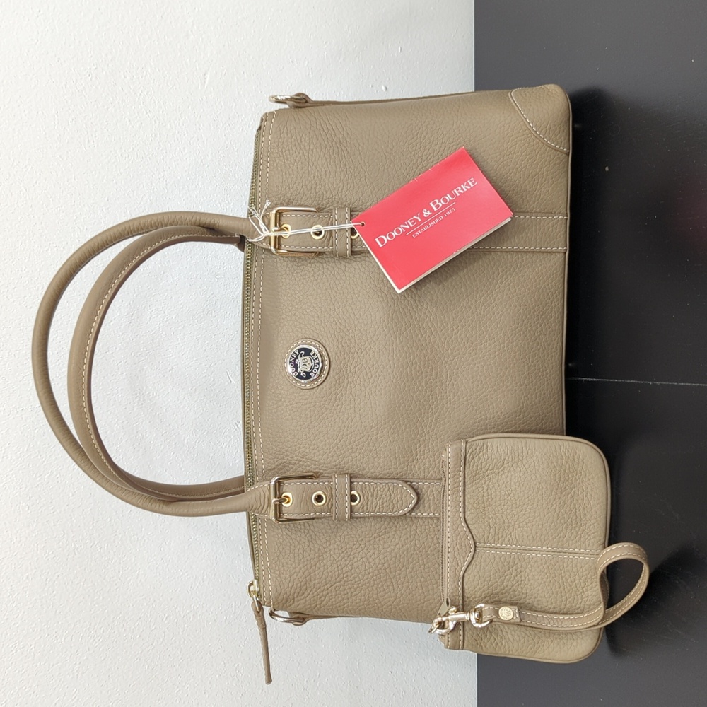 Dooney & Burke Tan Domed Satchel! Excellent Condition!